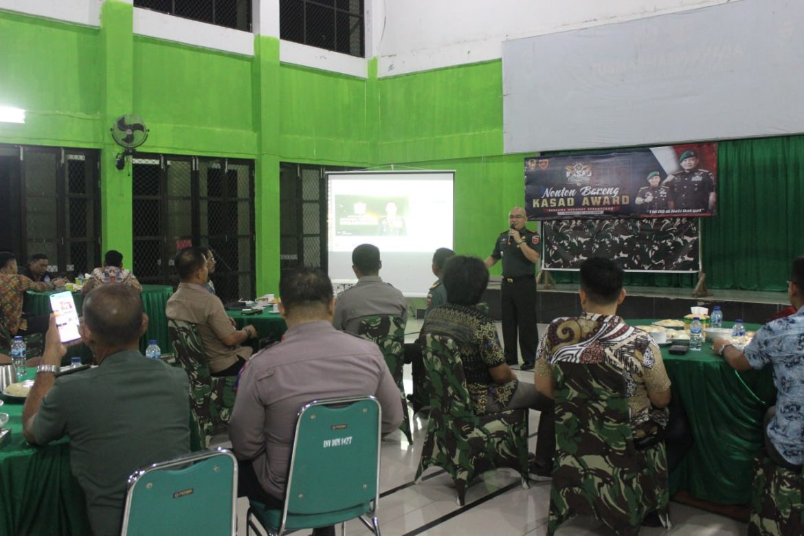 Dandim 1427/Pasangkayu Nobar KASAD Award 2023, Penghargaan Untuk Media Yang Merawat Kebangsaan