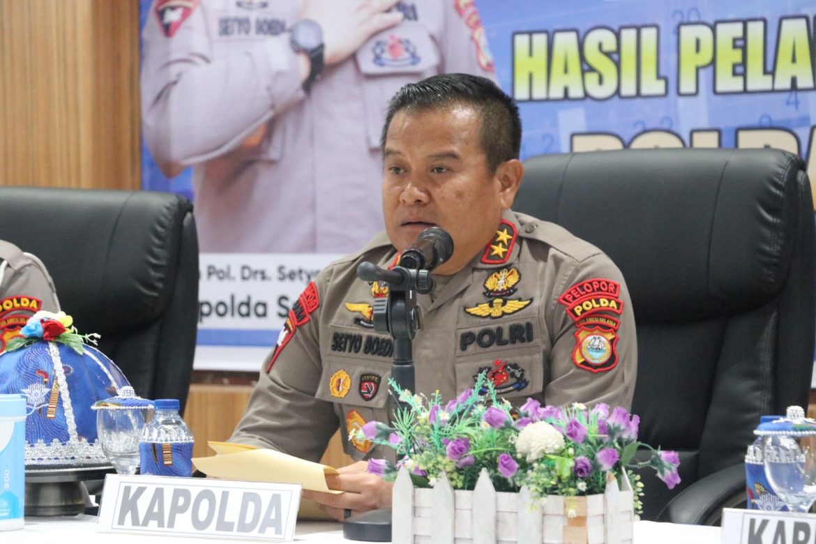 Kapolda Sulsel Pimpin Press Release Hasil Operasi Patuh Pallawa 2023