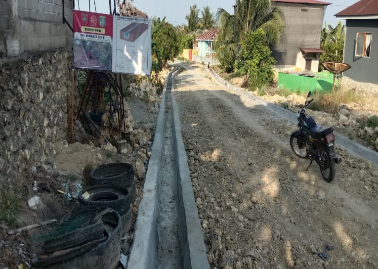 Pembangunan Drainase Dusun Morobio 100 Persen Rampung