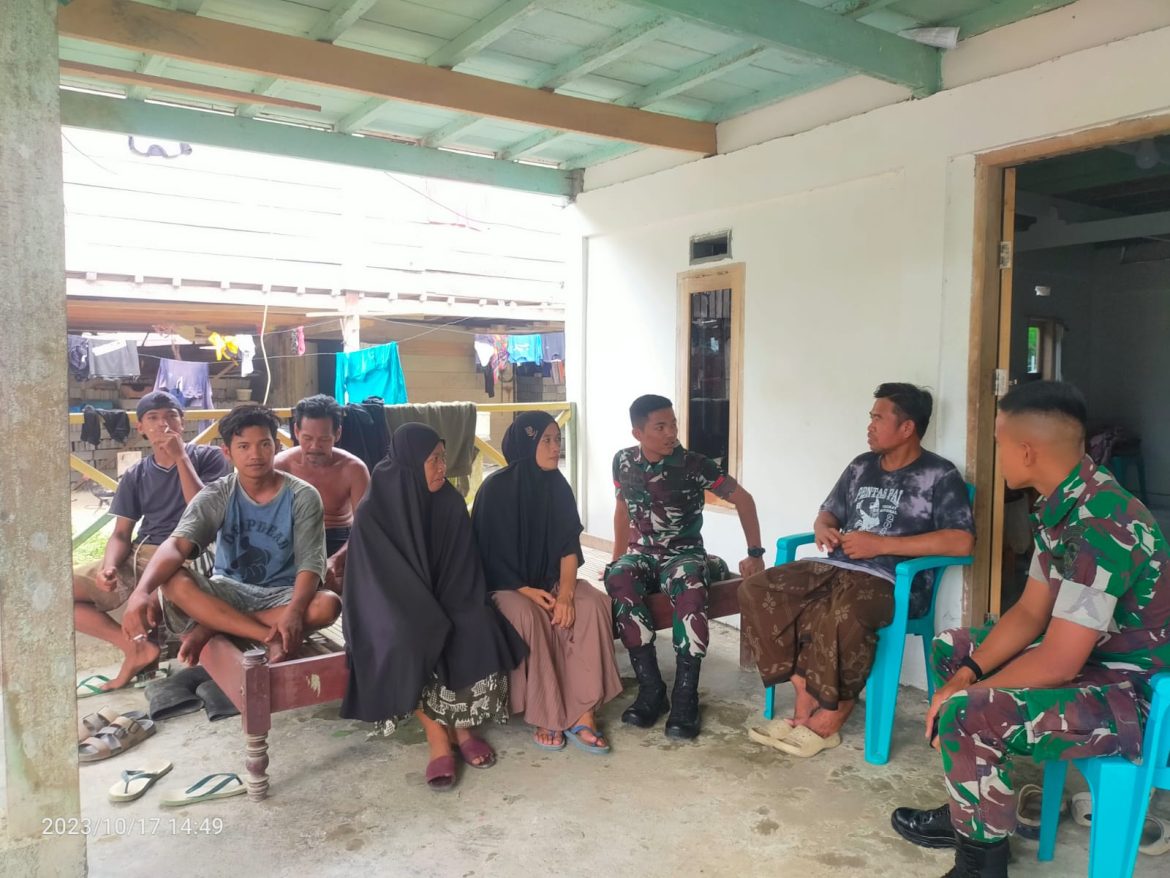 Satgas BKO TMMD Ke -118 Kodim 1427/Pasangkayu Melaksanakan Giat Komsos