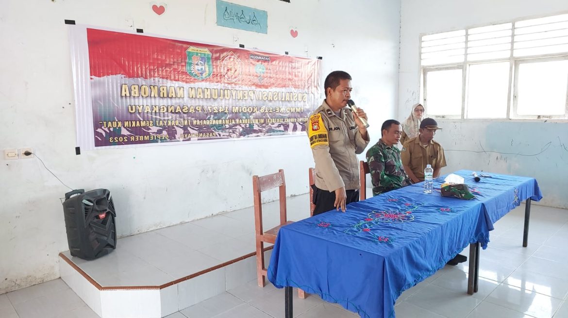 Program Non Fisik, Satgas TMMD Gelar Penyuluhan Bahaya Narkoba