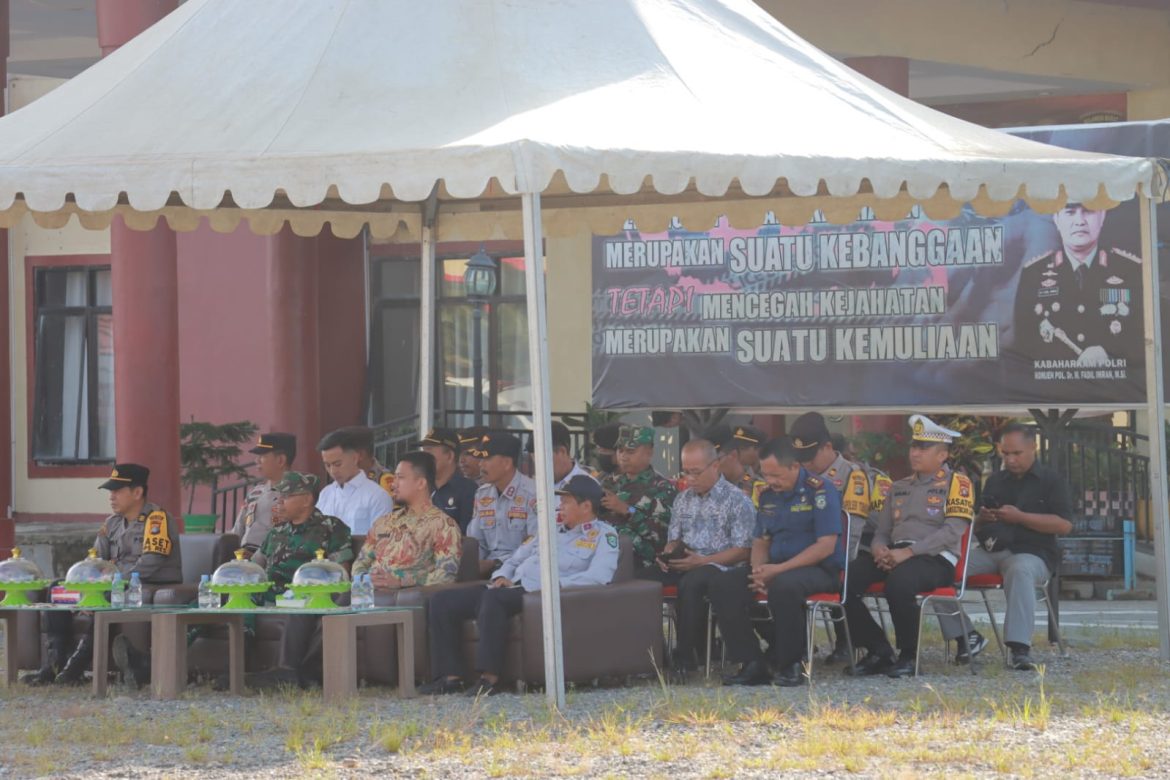 Jelang Natal dan Tahun baru Polres Mamuju Tengah laksanakan Apel Gelar Pasukan Operasi Lilin Marano 2023