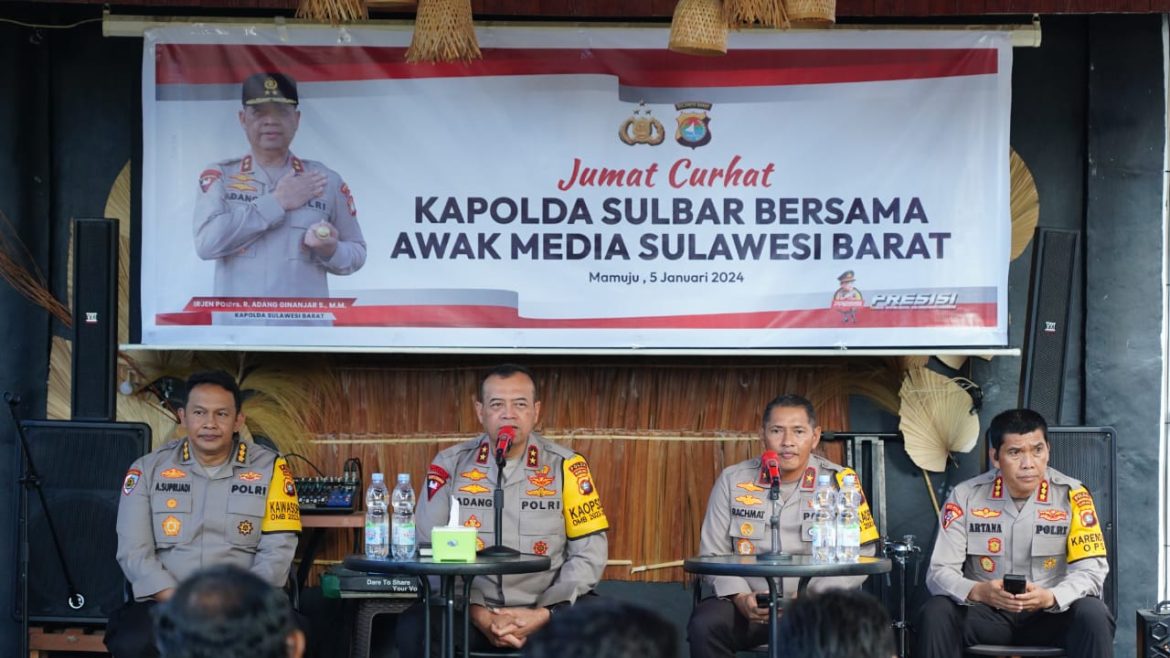 Jummat Curhat Kapolda Sulbar Sampaikan Harapannya Dalam Menjaga Kamtibmas yang Kondusif Bersama Awak Media