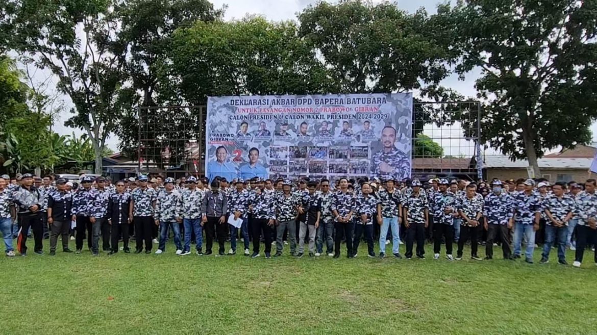 Deklarasi Prabowo gibran Ribuan Massa Bapera Batu Bara Tumpah Ruah 