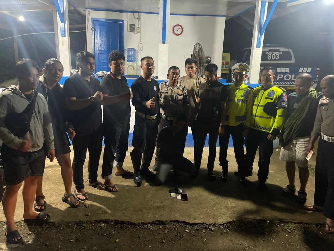 PJR Ditlantas dan Ditnarkoba Polda Sulbar Amankan Pelaku Narkotika Jenis Sabu