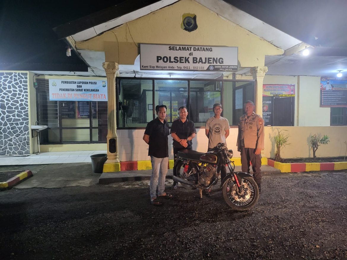TIM RESMOB LIPANG POLSEK BAJENG POLRES GOWA MELAKUKAN PENGUNGKAPAN KASUS CURI MOTOR DALAM HITUNGAN JAM    