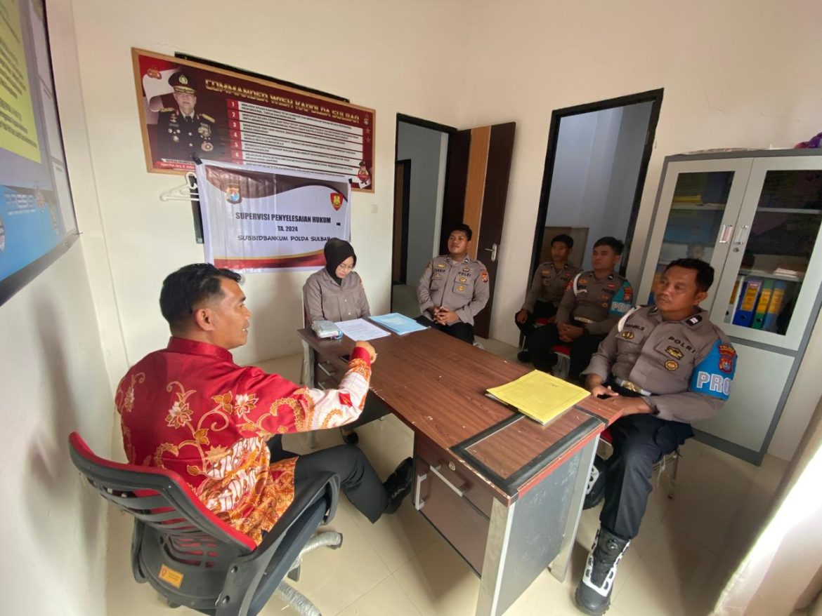 Polres Mamuju Tengah Terima Kunjungan Tim Supervisi Penyelesaian Hukum T.A 2024 dari Bidkum Polda Sulbar
