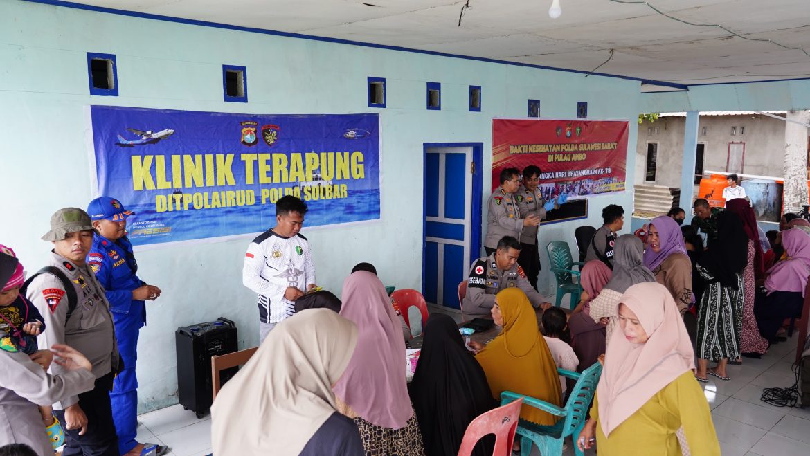 Polda Sulbar Gelar Bakti Kesehatan di Pulau Ambo, Sambut Hari Bhayangkara ke-78