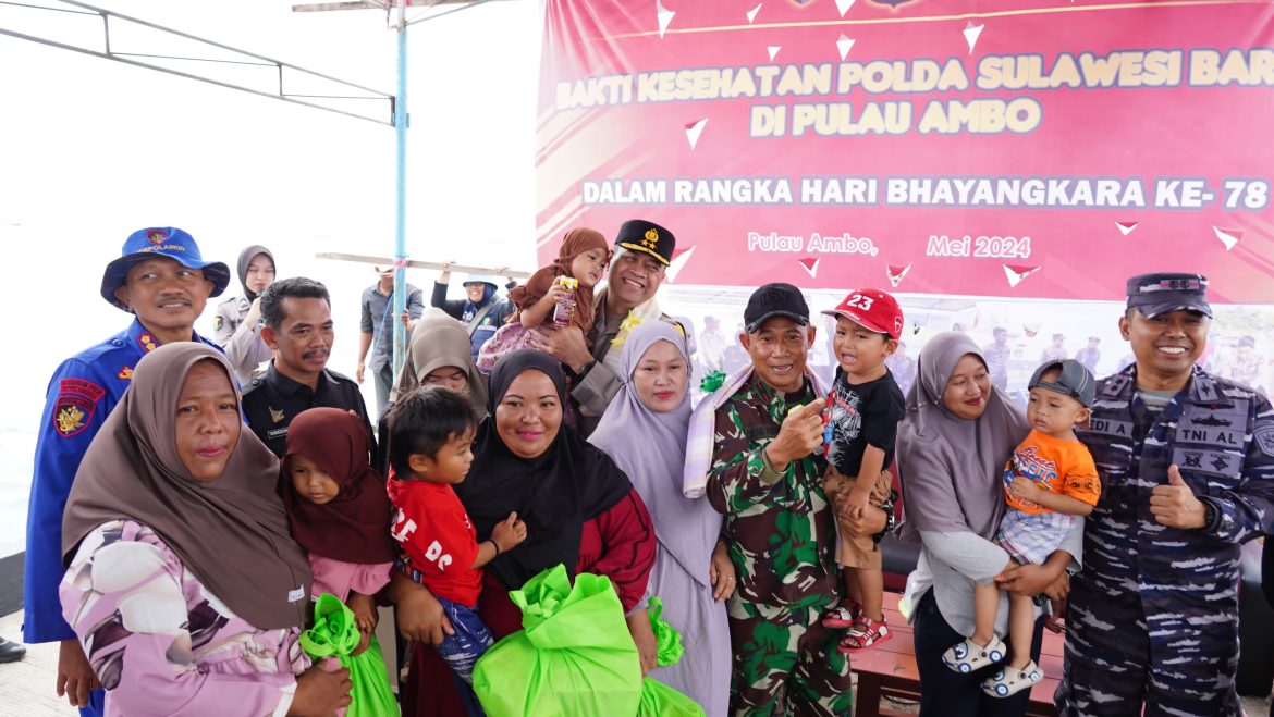 Polda Sulbar Gelar Bakti Kesehatan di Pulau Ambo, Sambut Hari Bhayangkara ke-78