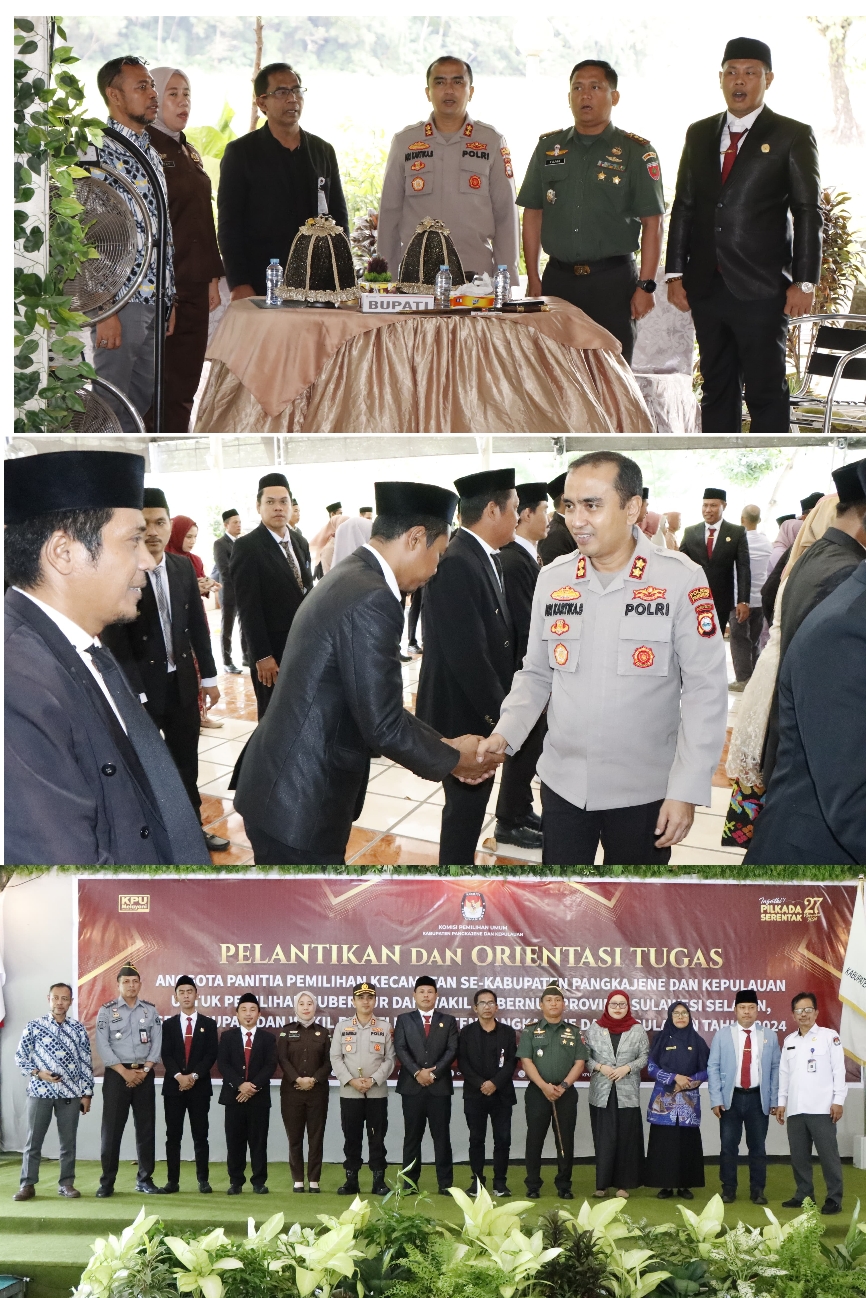Kapolres Pangkep Hadiri Pelantikan PPK untuk Pilkada 2024