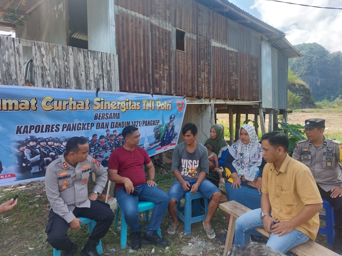 Jum’at Curhat Kapolres Pangkep Bersama Warga Kampung Batunaparan