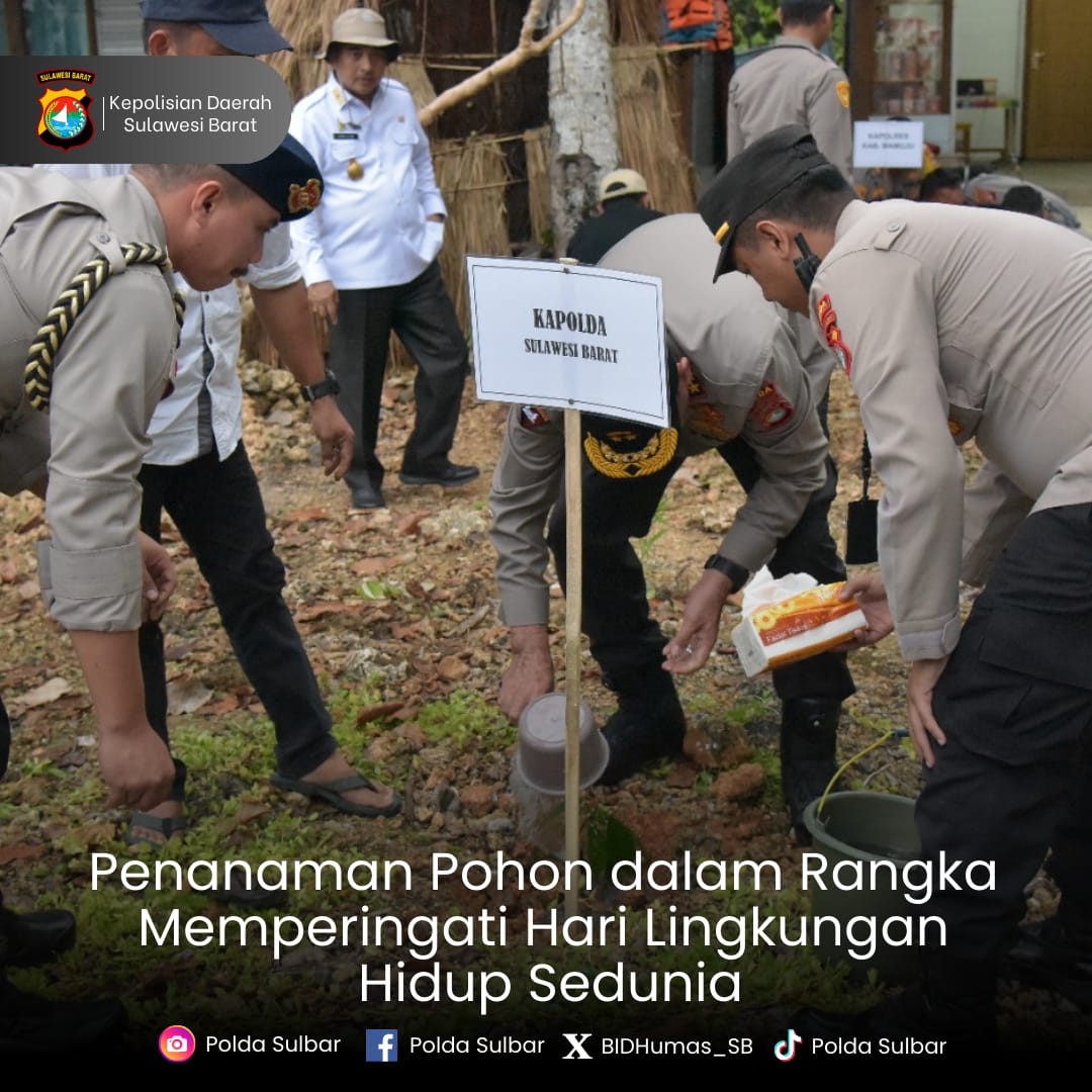 Kapolda Sulbar Bersama Suluruh Forkopimda Terus Galakkan Aksi Tanam Pohon