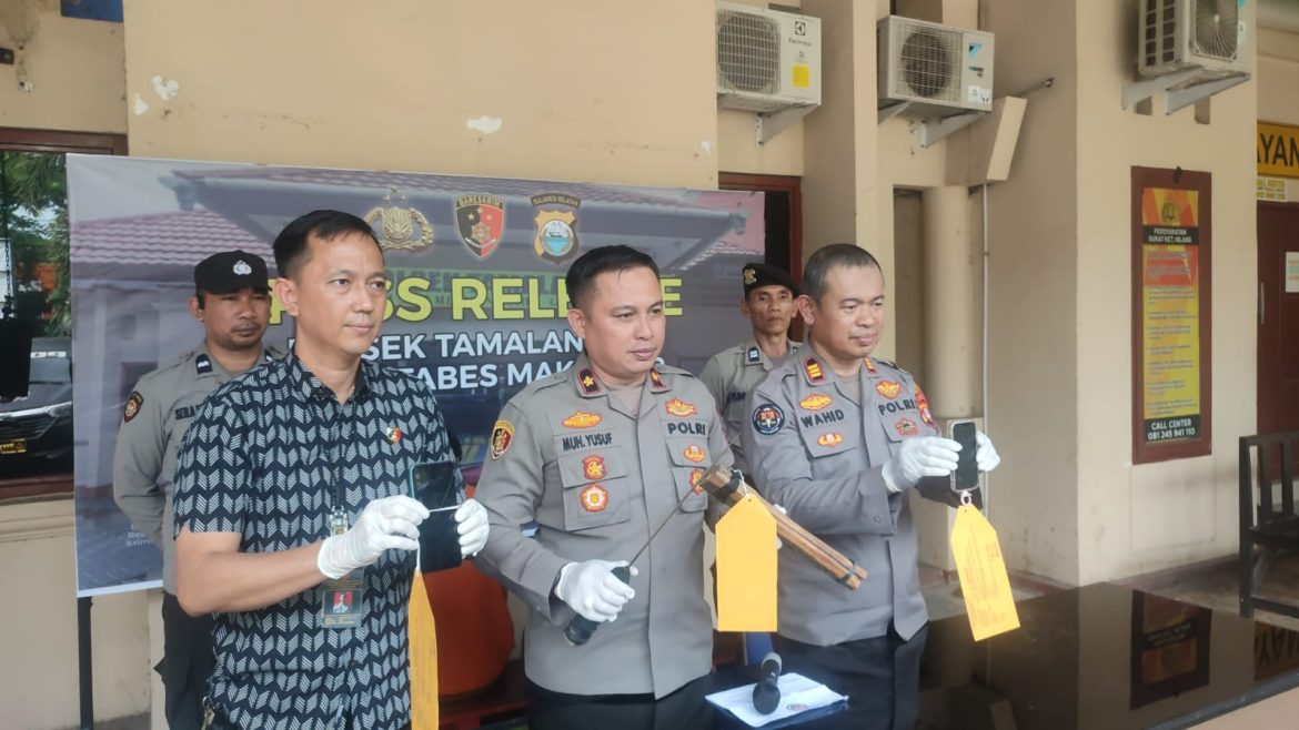 Polsek Tamalanrea Gelar Press Release Pengungkapan Pelaku Kasus Curas Jalan Ir Sutami Parangloe