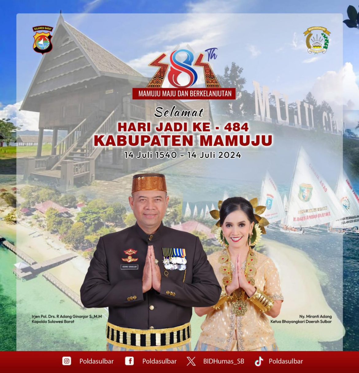 Kapolda Sulbar : Selamat Hari Jadi Mamuju, Semoga Lebih Baik dan Semakin Keren