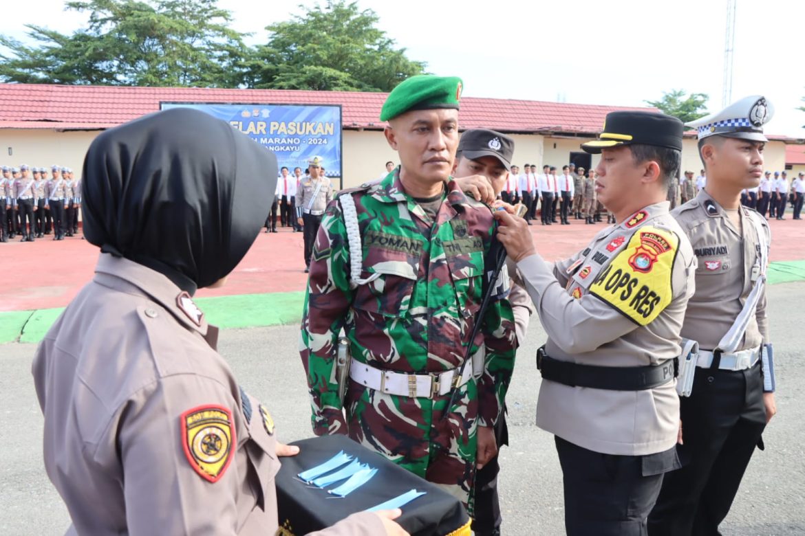 Kapolres Pasangkayu Pimpin Langsung Apel Gelar Pasukan Ops Patuh Marano 2024