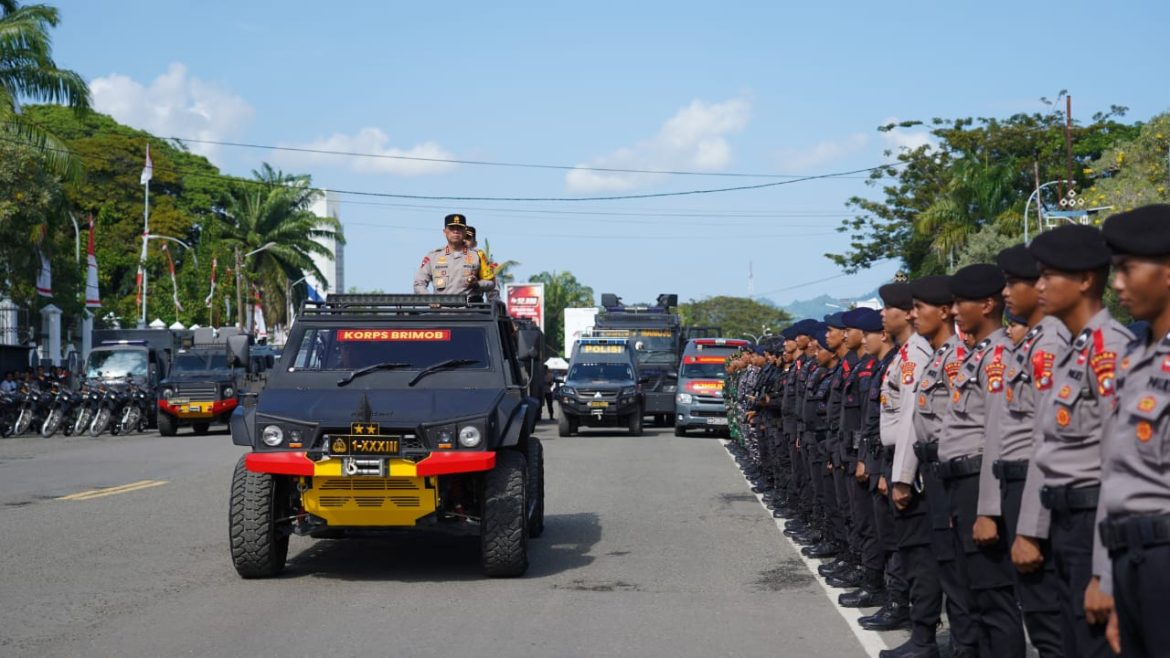 Apel Gelar Pasukan Mantap Praja 2024, Polda Sulbar Siap Wujudkan Pemilu Damai Di Sulbar