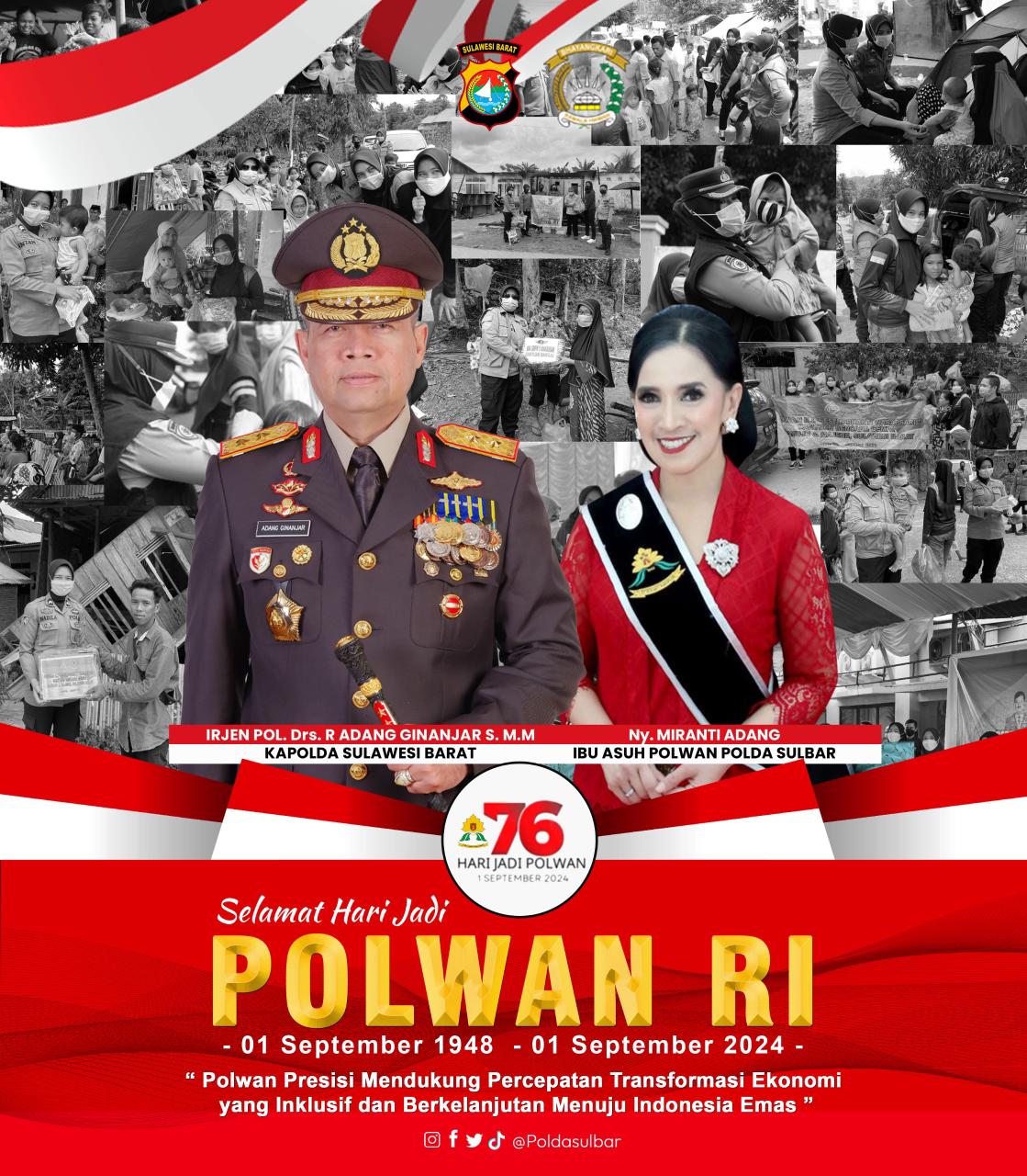 Polda Sulbar : Dirgahayu Polwan ke 76, Teruskah Berkarya Dan Berikan Terbaik