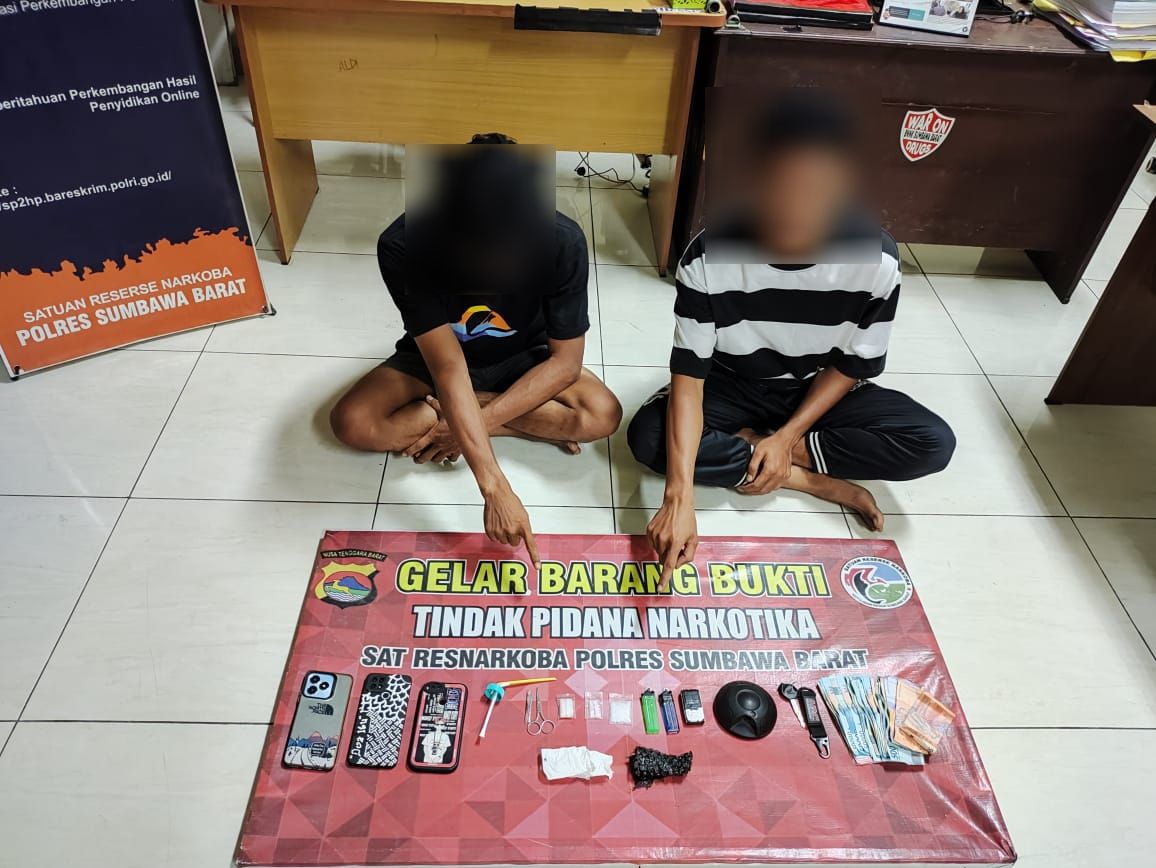 Sat Res Narkoba Polres Sumbawa Barat Bekuk 2 Pengedar Sabu
