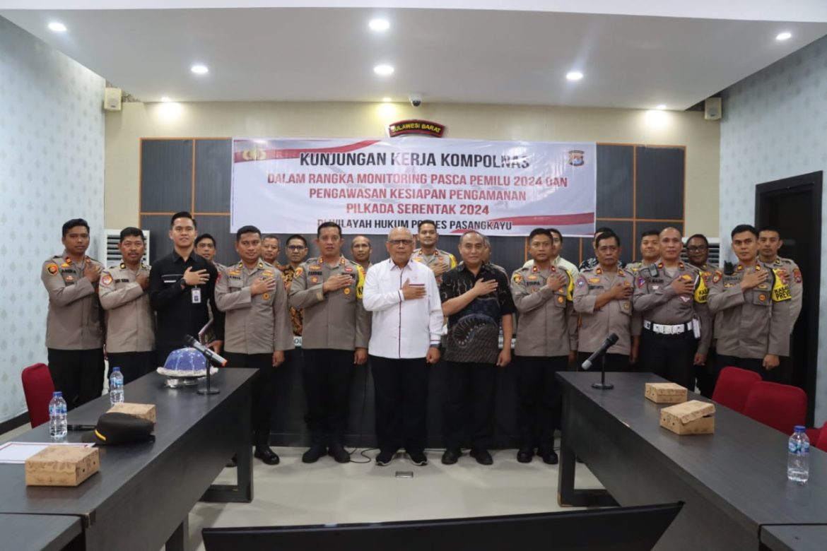 Kunker Kompolnas Tinjau Kesiapan Pengamanan Pilkada Serentak Di wilayah Hukum Polres Pasangkayu