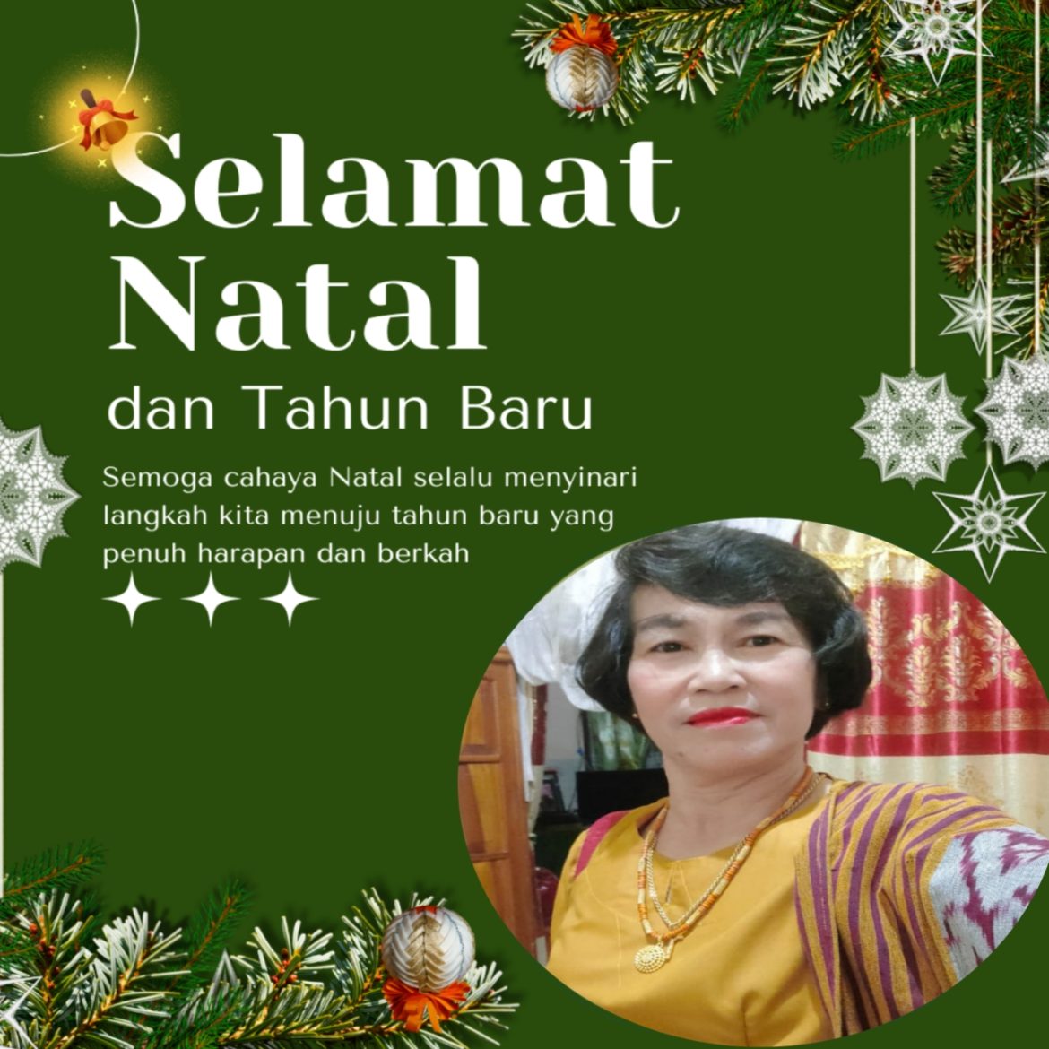 Mengucapkan Selamat Natal Dan Tahun Baru Ini Harapan Kepsek SMPN 02 Baras.!
