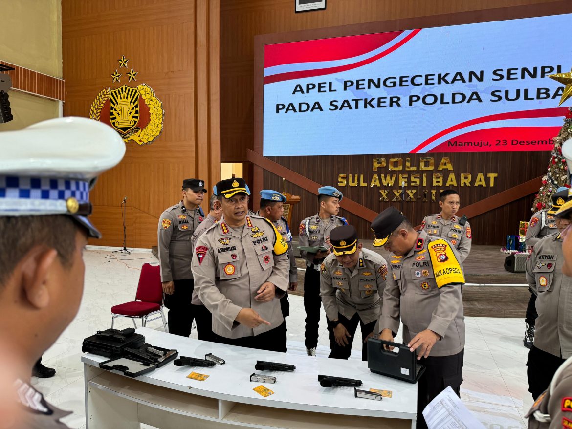Cek Senpi, Wakapolda Sulbar Tegaskan Penggunaan Senpi Sesuai SOP