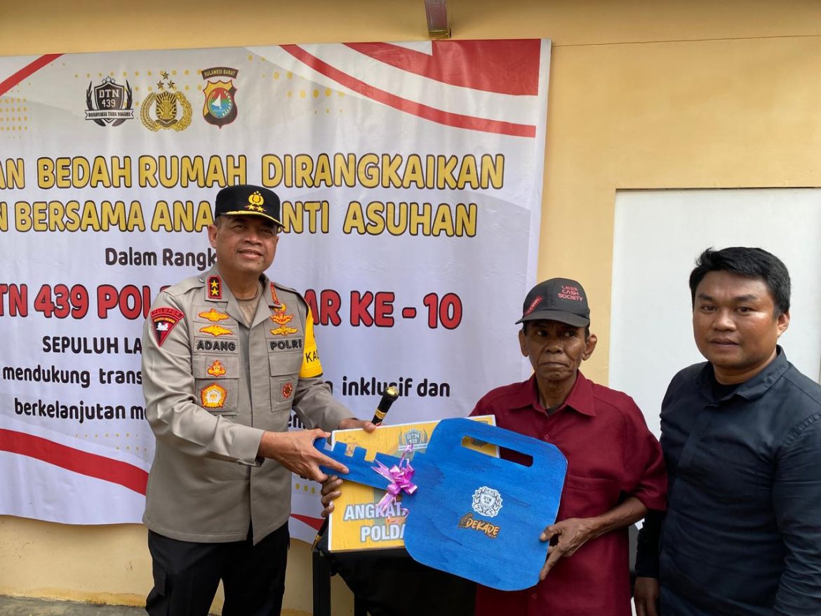 Kapolda Sulbar Apresiasi Peresmian Bedah Rumah Untuk Pak Sewang, Sentuhan Kemanusian Angkatan DTN 439!