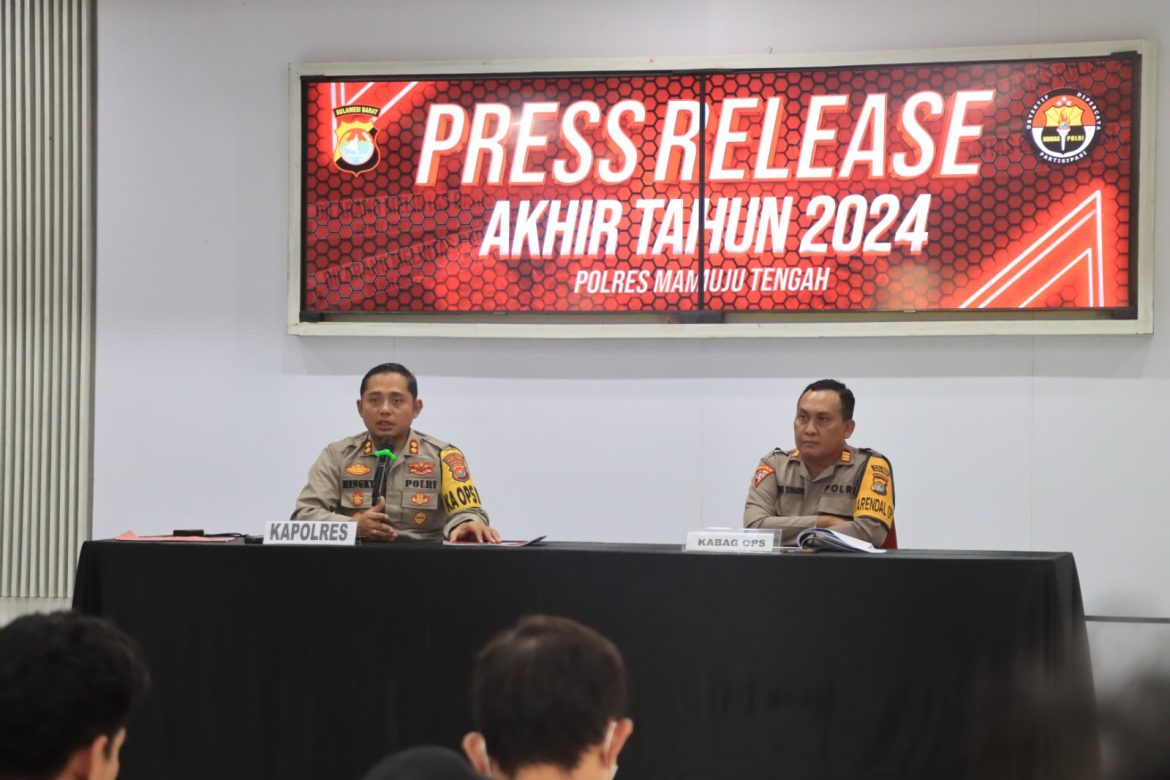 Press Release Akhir Tahun 2024: Kapolres Mamuju Tengah Paparkan Kinerja Selama Tahun 2024