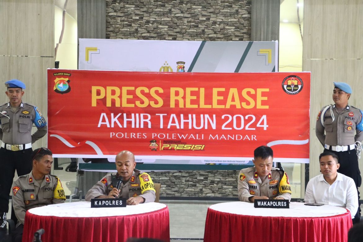 Kapolres Polman Pimpin Press Release Akhir Tahun 2024 Polres Polman