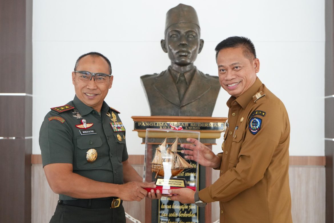 Pj Gubernur Prof Fadjry Djufry – Pangdam XIV/Hasanuddin Mayjen TNI Windiyatno Bahas Kerjasama Swasembada Pangan