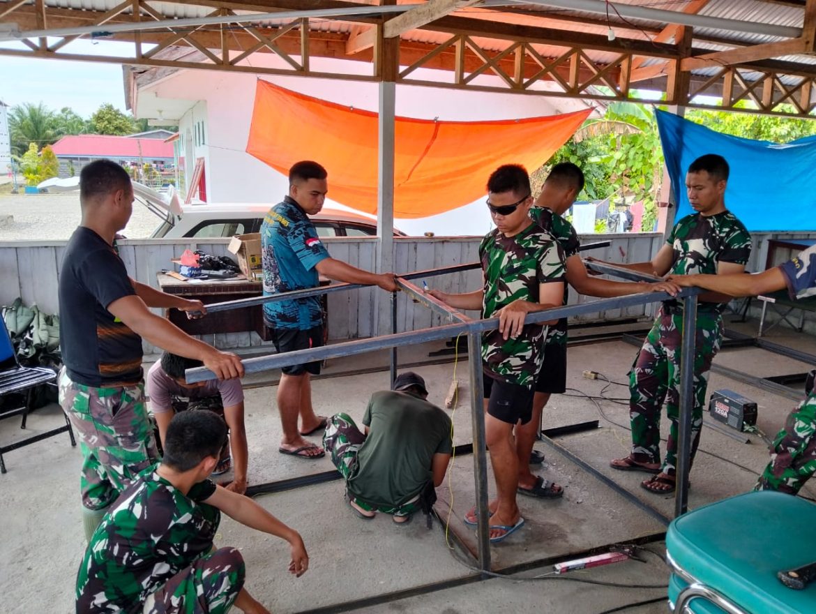 Satgas TMMD Bangun Infrastruktur Di Pelosok, Prioritaskan Keamanan  Pembuatan Tandon Sumur Bor
