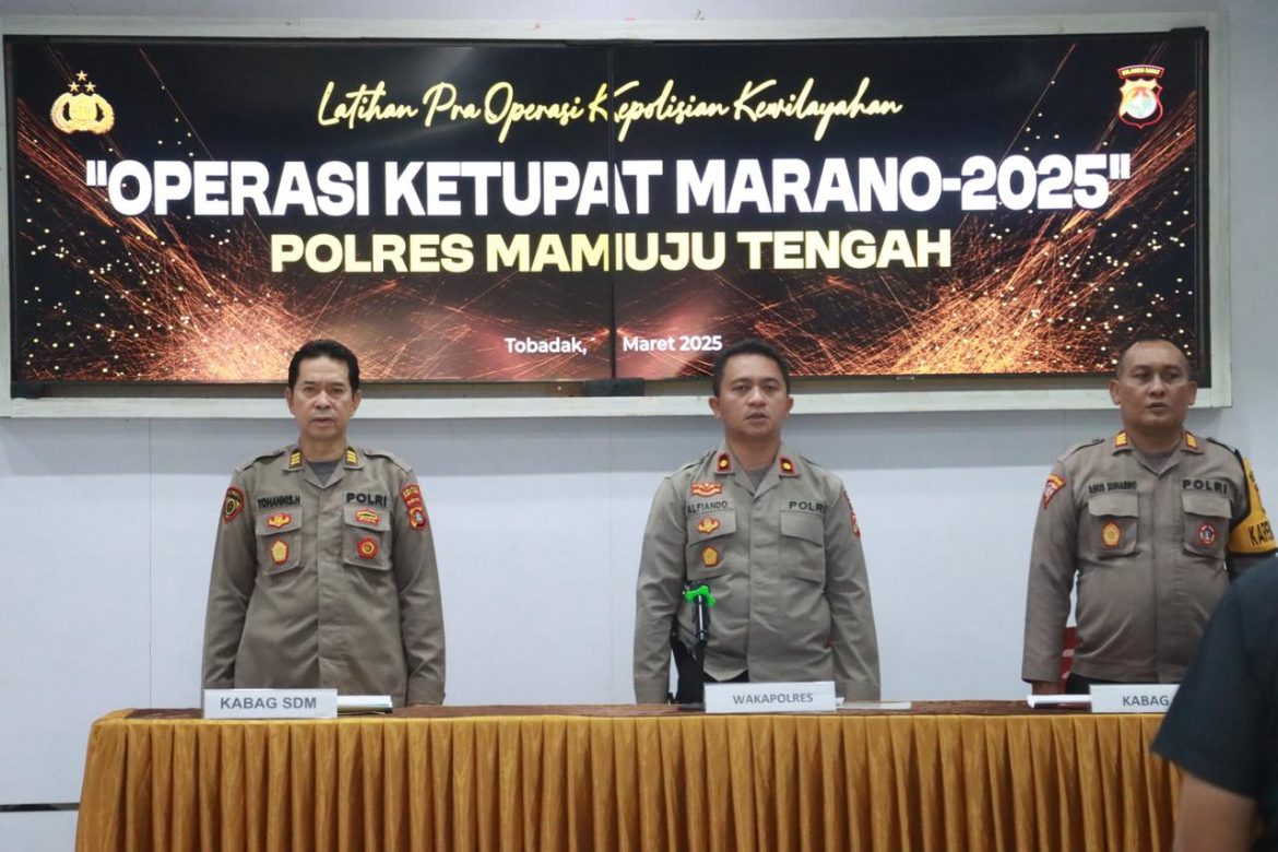 Polres Mamuju Tengah Gelar Latpraops Operasi Ketupat Marano 2025
