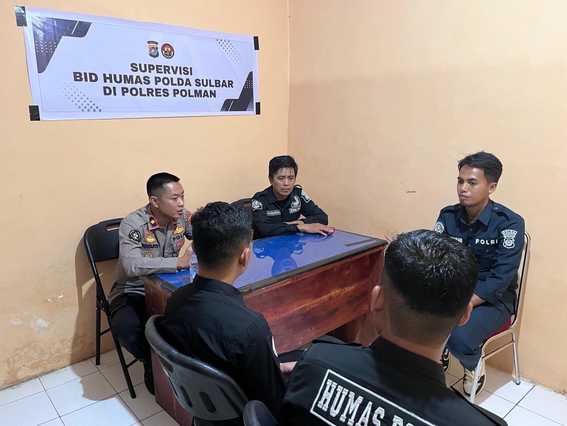 Kasihumas Terima Kunjungan Supervisi Bid Humas Polda Sulbar di Mapolres Polman
