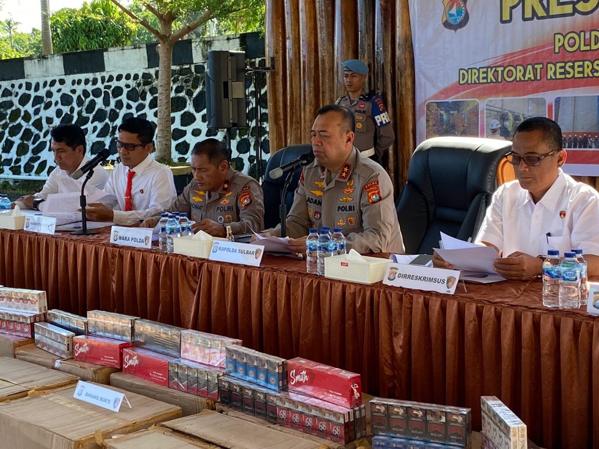 272.000 Batang Rokok Ilegal Disita, Polda Sulbar Tegaskan Komitmen Berantas Kejahatan