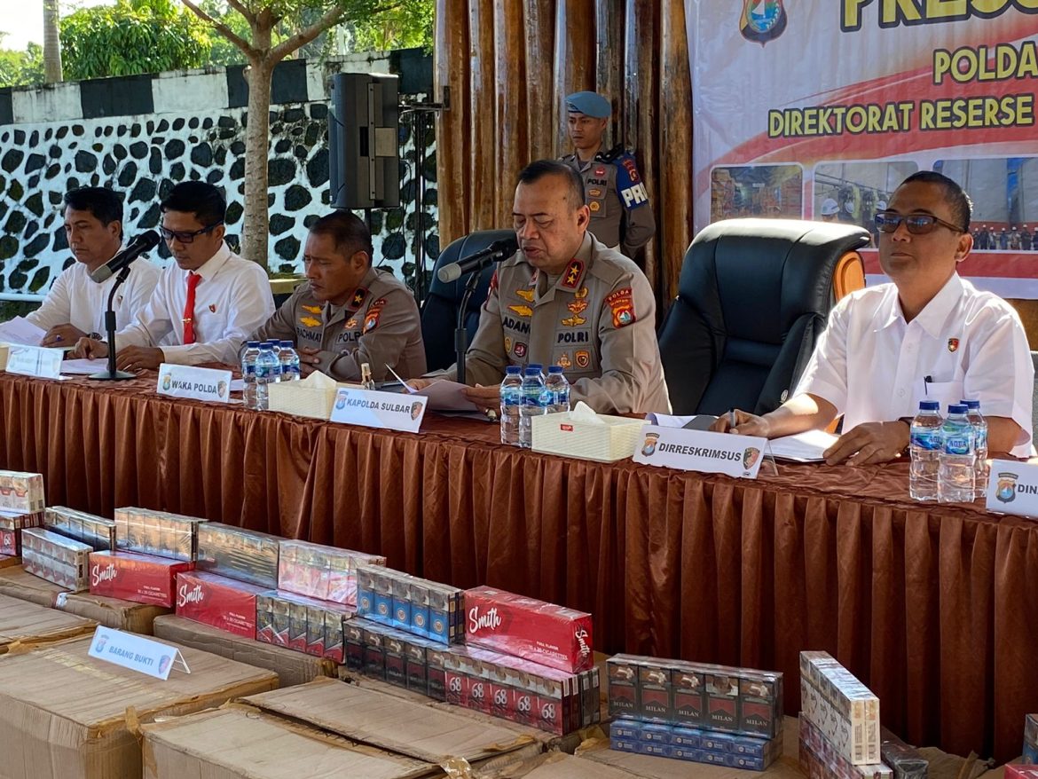 Operasi Satgas Pangan Polda Sulbar Ungkap Jaringan Rokok Ilegal di Wilayah Barat