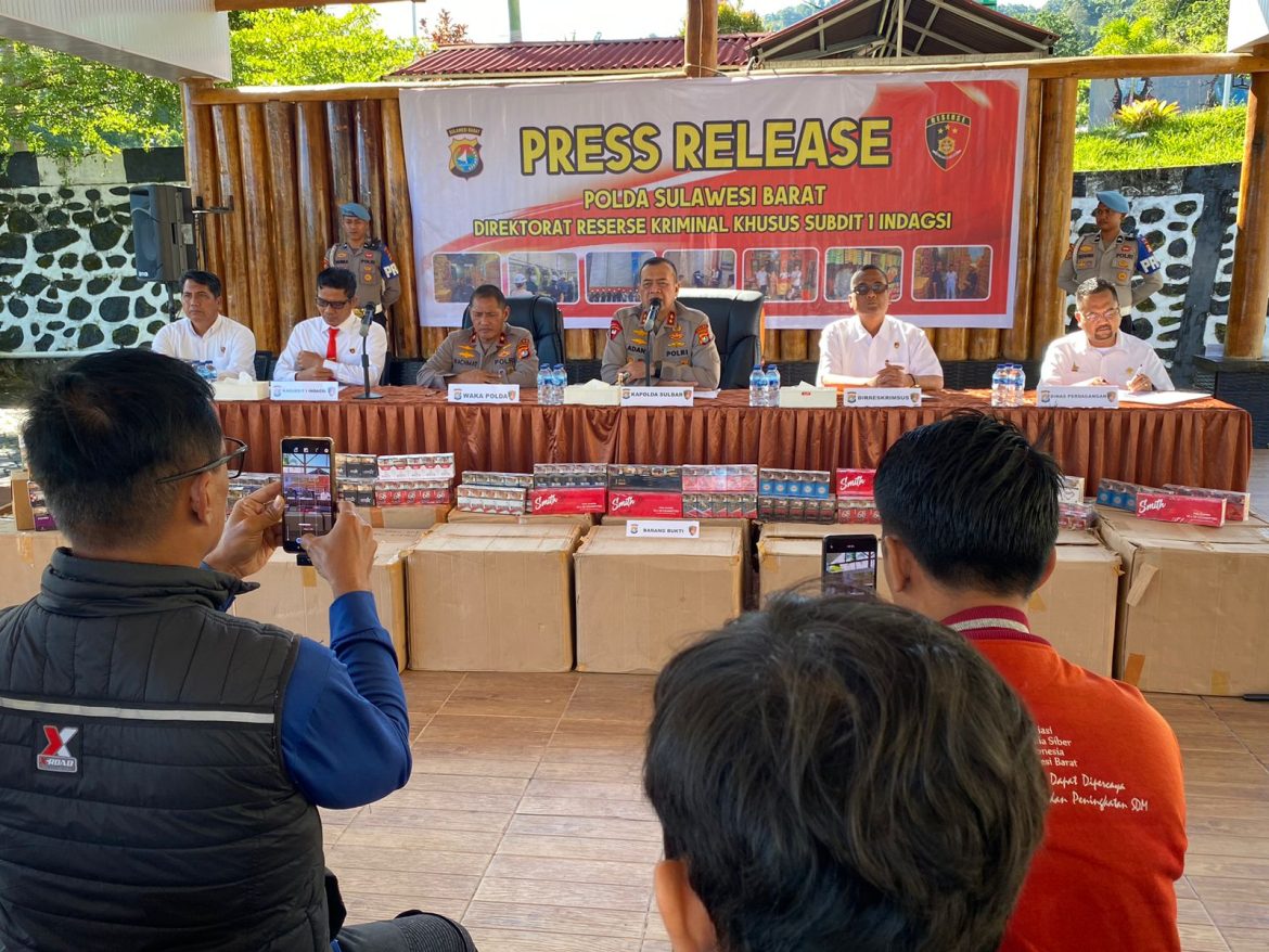 Polda Sulbar Tak Main-main, Rokok Ilegal Disikat