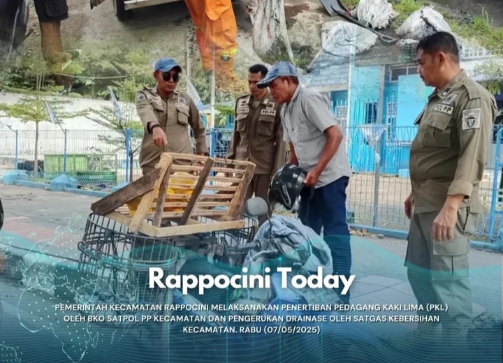 Satpol PP Tertibkan PKL di Pinggir Jalan Kawasan Rappocini 