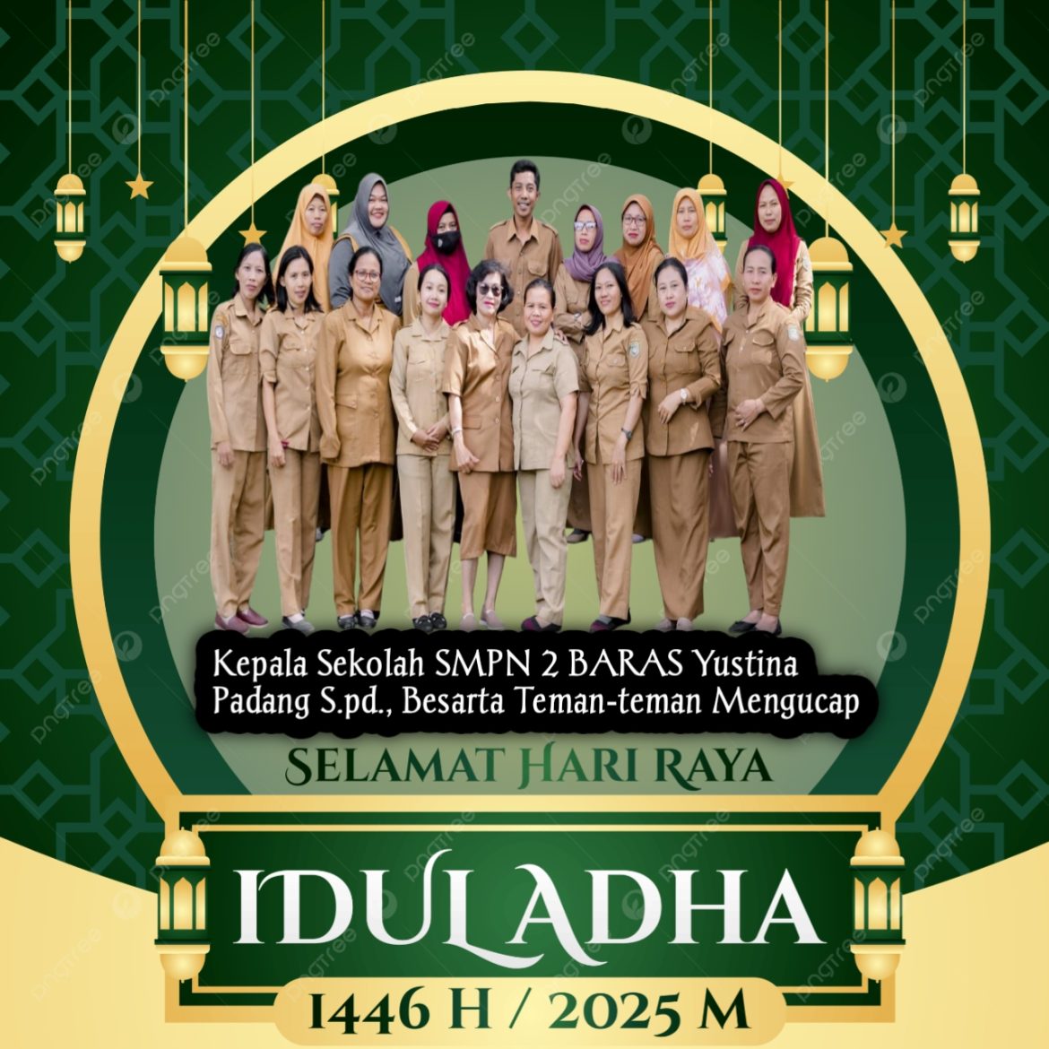 Selamat Hari Raya Idul Adha 1446 H – Maaf Lahir dan Batin dari Kami SMPN 2 Baras