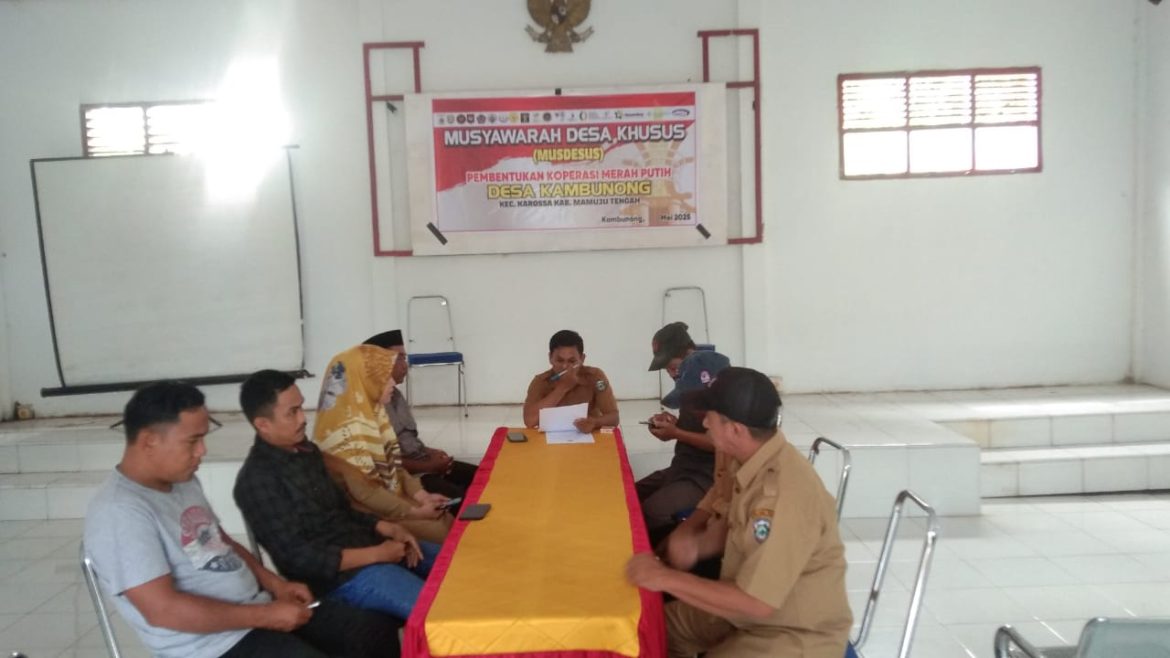 Koperasi Desa Merah Putih Kambunong Gelar Rapat Perdana, Prioritas Kesejahteraan Masyarakat