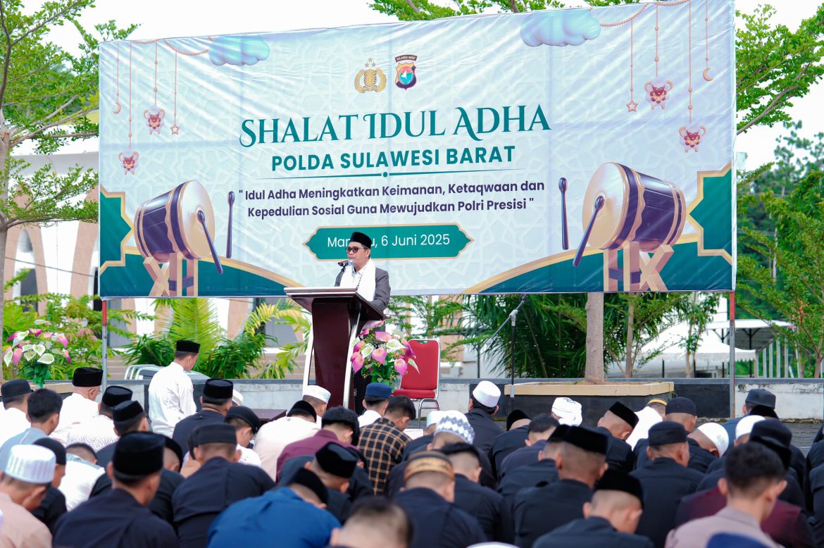 Idul Adha 1446 H: Polda Sulbar Gelar Shalat Id dan Penyembelihan Hewan Kurban