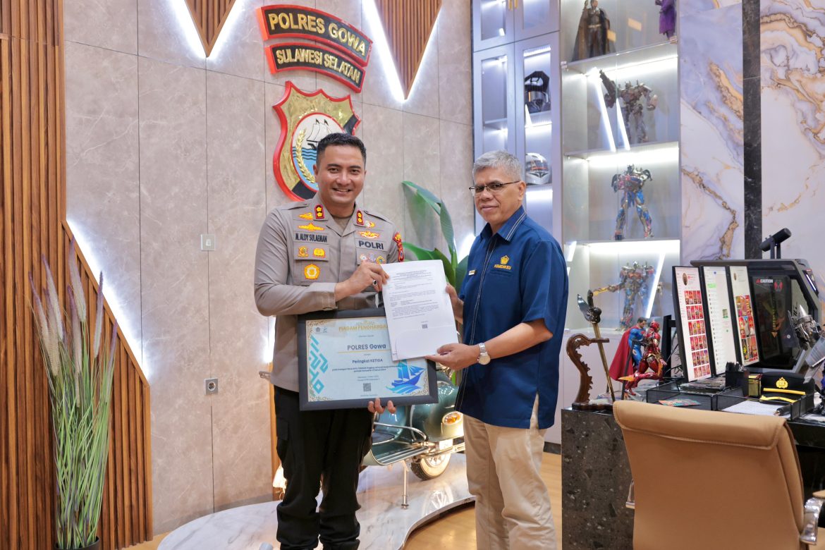 Kapolres Gowa Raih Penghargaan IKPA Peringkat III dari KPPN Makassar II
