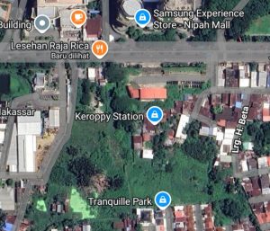 Letak lokasi lahan strategis Ruddin Daeng ngalli Seluas 1 hektare di Jalan Urip sumoharjo Makassar
