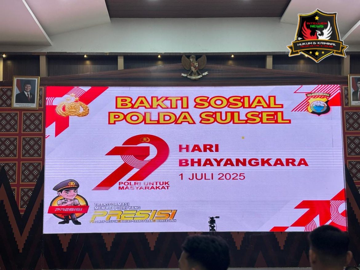 Momen Hari Bhayangkara ke 79 Polda Sulsel Bagikan 15.000 Paket Sembako