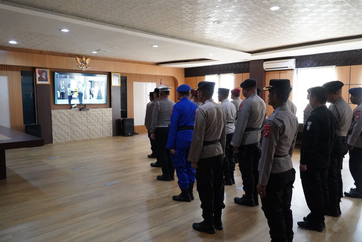 Polda Sulbar Ikuti Upacara Tribrata Secara Virtual