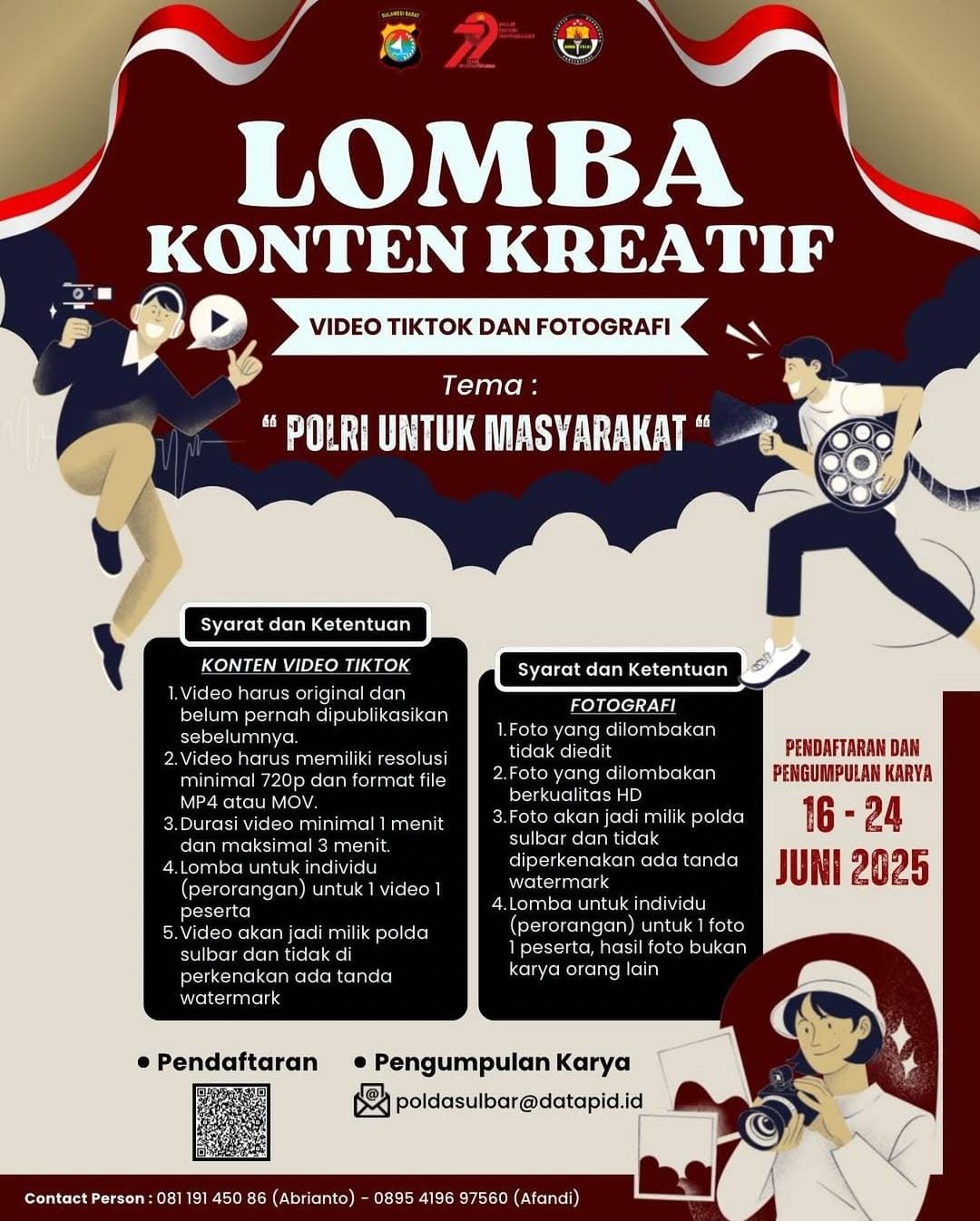 Polda Sulbar Gelar Lomba Konten Kreatif, Hadiah Jutaan Rupiah Menanti, Ayo Buruan Daftar!