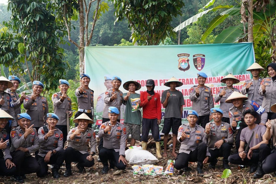 Dari Ladang Jagung, Bid Propam Polda Sulbar Jadi Penggerak Swasembada Pangan 