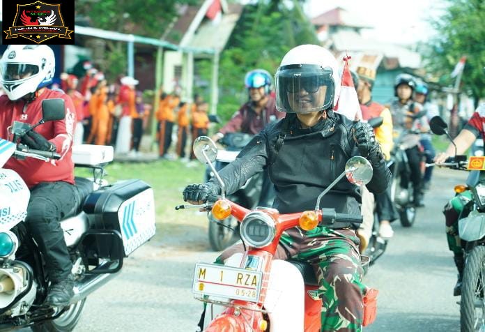 Semarak Merah Putih: Kodim 0105/Abar Gelar Pawai dan Apel Kebangsaan Sambut HUT ke-80 RI.