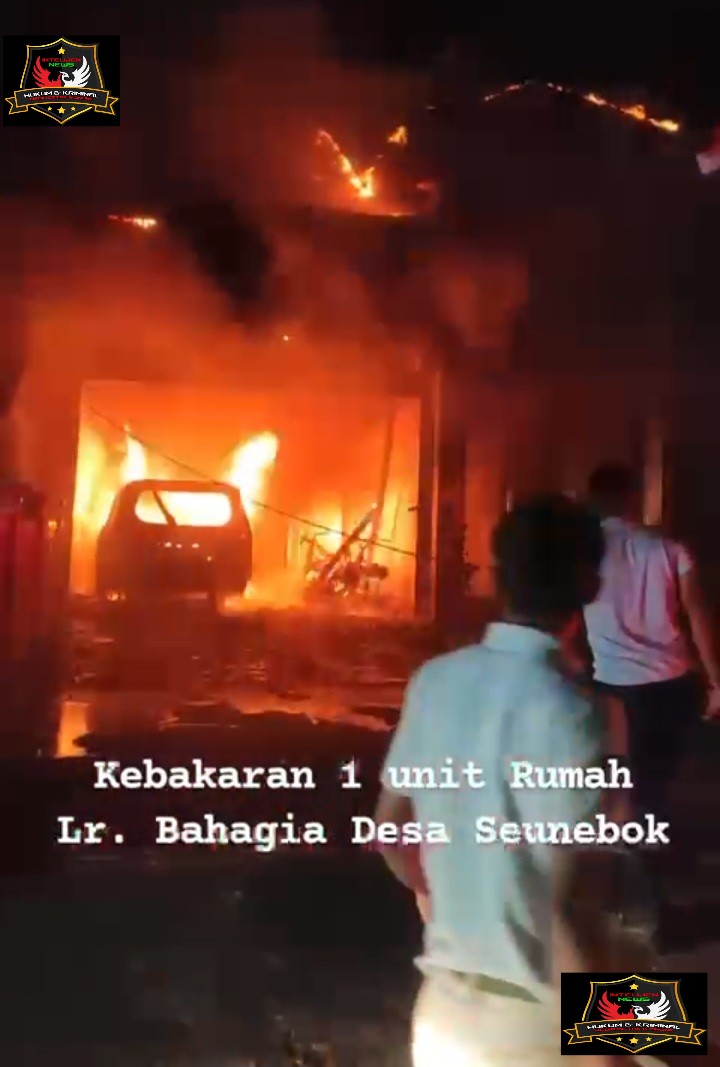 Kebakaran Rumah di Johan Pahlawan, BPBD Aceh Barat Bergerak Cepat.