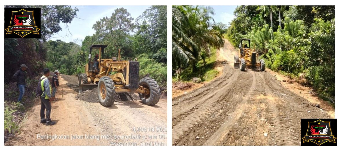 PUPR Aceh Barat Lanjutkan Pengaspalan Jalan Blang Mee–Seuradeuk Secara Bertahap.