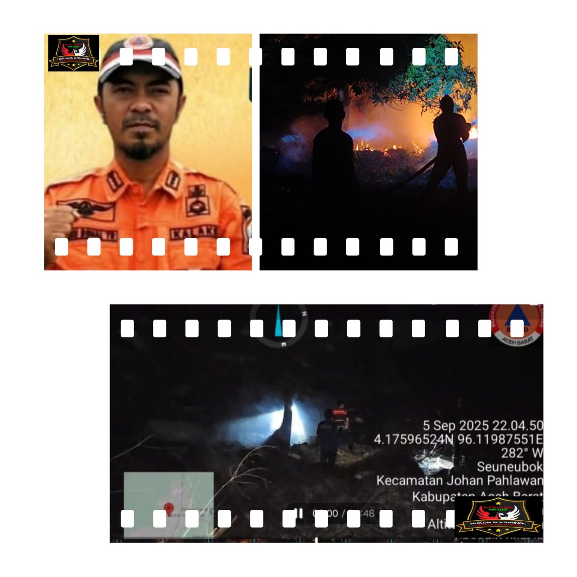 “Sebelum Padam, Pantang Pulang: BPBD Aceh Barat Tuntaskan Karhutla di Tengah Malam”