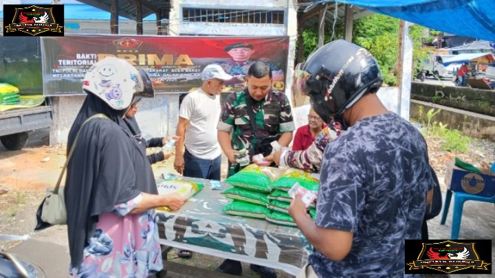 TNI Hadir untuk Rakyat: Kodim 0105/Aceh Barat Salurkan 1 Ton Beras SPHP.